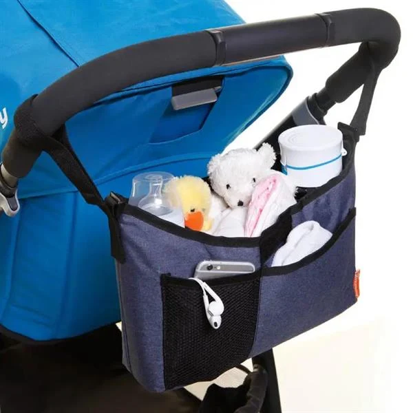 Сумка для коляски DreamBaby On The Go 39х9,5х18,5 см тканина синій джинс