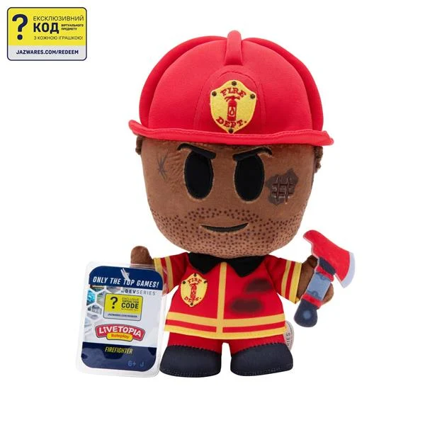 М'яка іграшка Devseries Collector Plush S1 Firefighter 20 см плюш різнобарвний