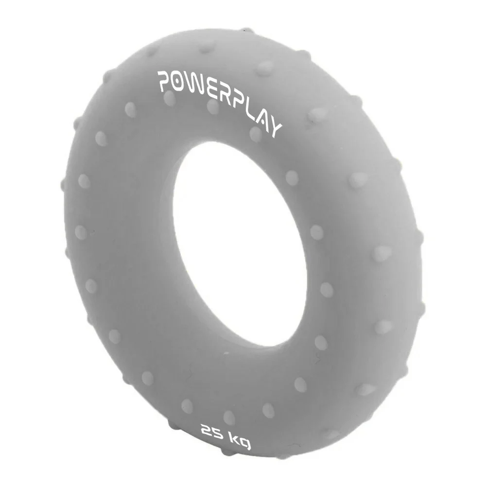 Еспандер кистьовий PowerPlay PP-4338 25 кг силіконовий сірий