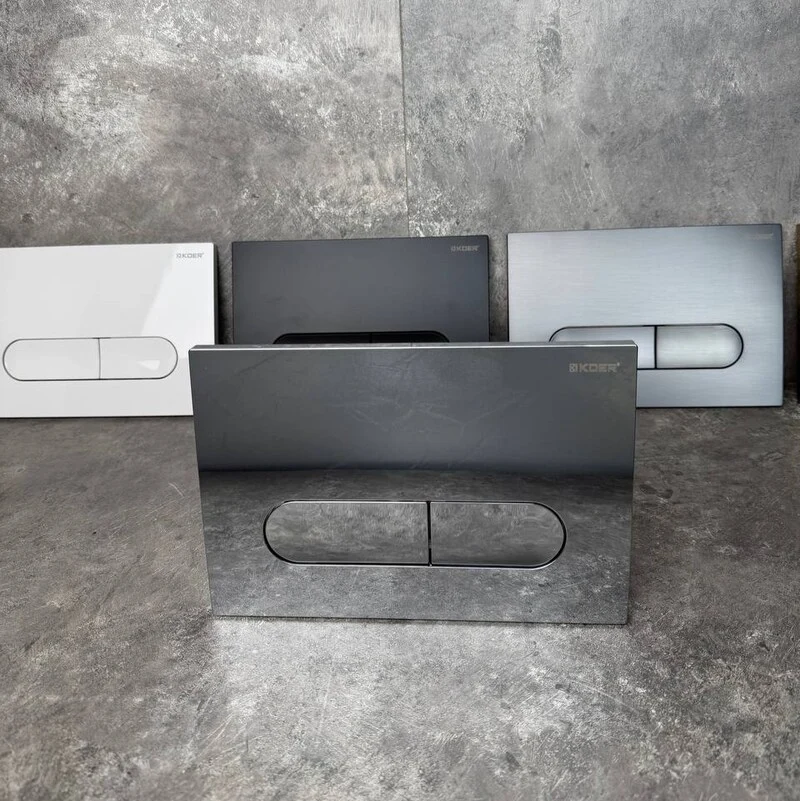 Панель змиву Koer KT-0608-01 240x160x10 мм пластикова хромова закруглена