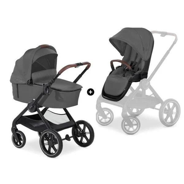 Універсальна коляска 2 в 1 Hauck Walk N Care Air темно-сірий 98x60x107 см алюміній