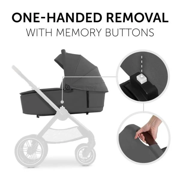 Універсальна коляска 2 в 1 Hauck Walk N Care Air темно-сірий 98x60x107 см алюміній