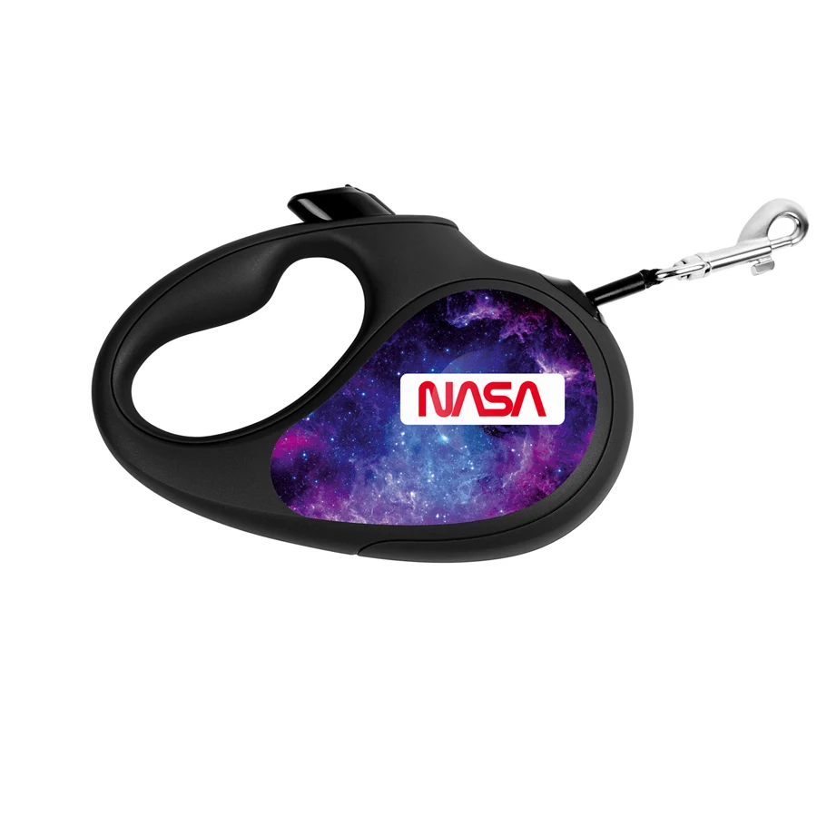 Повідець-рулетка WAUDOG R-leash XS до 12 кг 3 м пластиковий чорний світловідбиваюча стрічка
