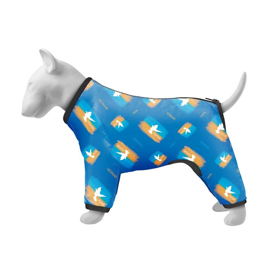 Вітровка дощовик для собак WAUDOG Clothes "Прапор" S35 47-51x35-39 см демісезонна