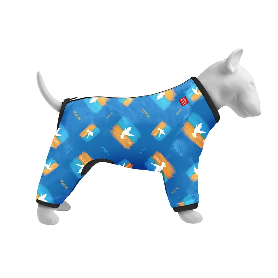 Вітровка дощовик для собак WAUDOG Clothes "Прапор" S35 47-51x35-39 см демісезонна