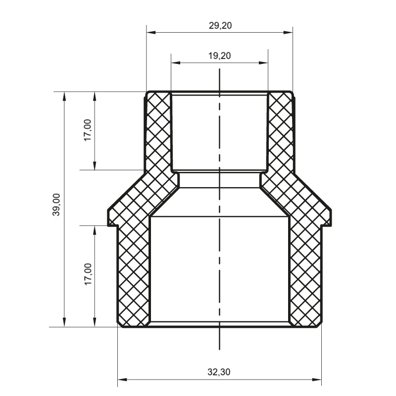 Муфта редукційна 32x20 PPR KOER K0057.PRO внутрішня-зовнішня різьба поліпропілен