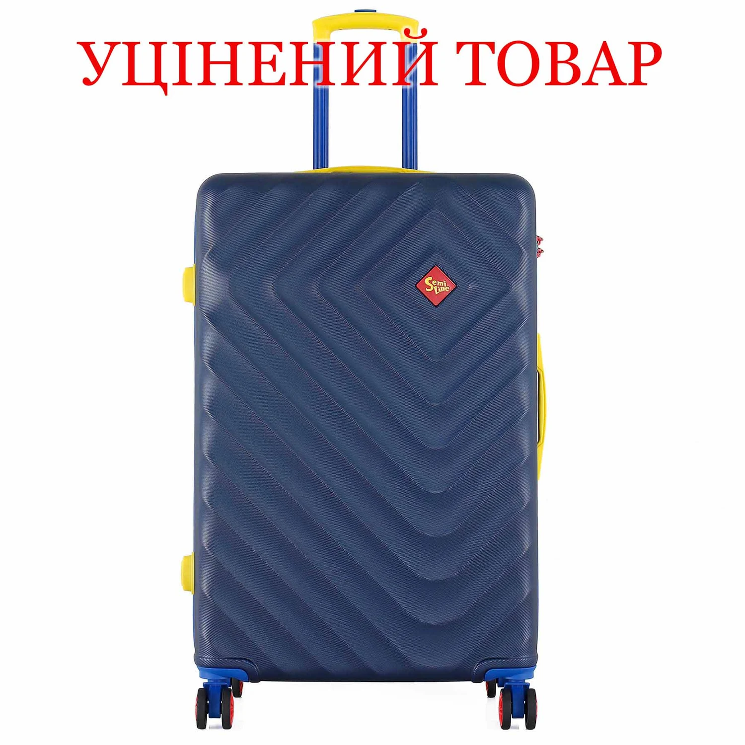 Валіза Semi Line T5807-3 100 л ABS-пластик синя на 4-х колесах з кодовим замком