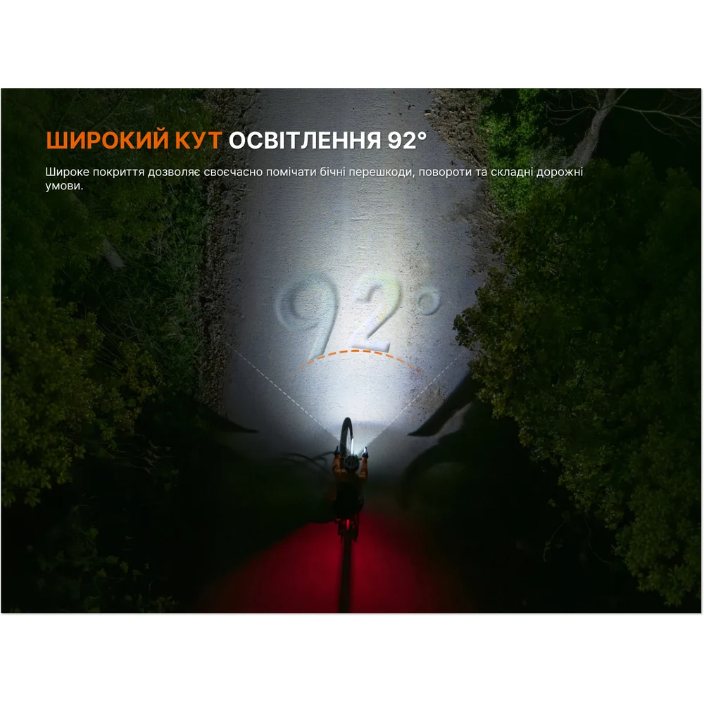 Комплект велофар Fenix BC28R 2500 лм алюміній передня+задня 240 г