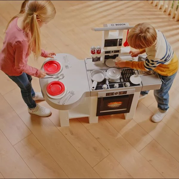 Дитяча кухня Bosch Mini Pure Сучасний стиль 280х800х520 мм Білий та сріблястий