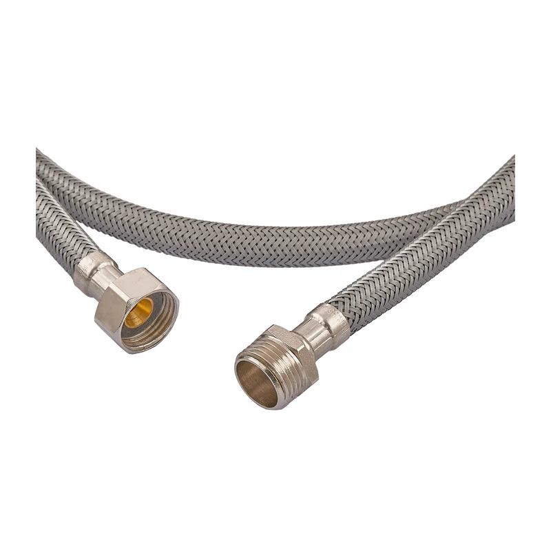 Гнучке підведення 2" Zerix ZHN-02-FM1/2"-150 нейлонове обплетення сіре 150 см