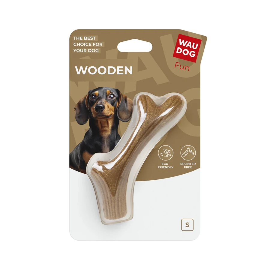 Іграшка для собак WAUDOG Fun Wooden Ріг 14 см Дерево Природний