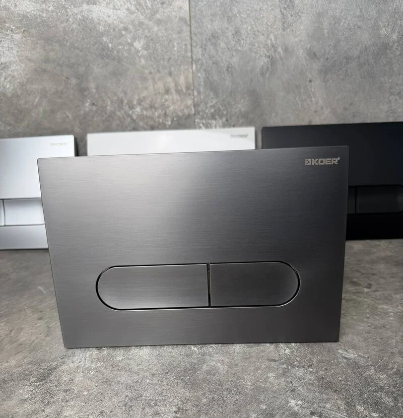 Панель змиву Koer KT-0608-07 графітова пластикова 240x160x10 мм закруглена