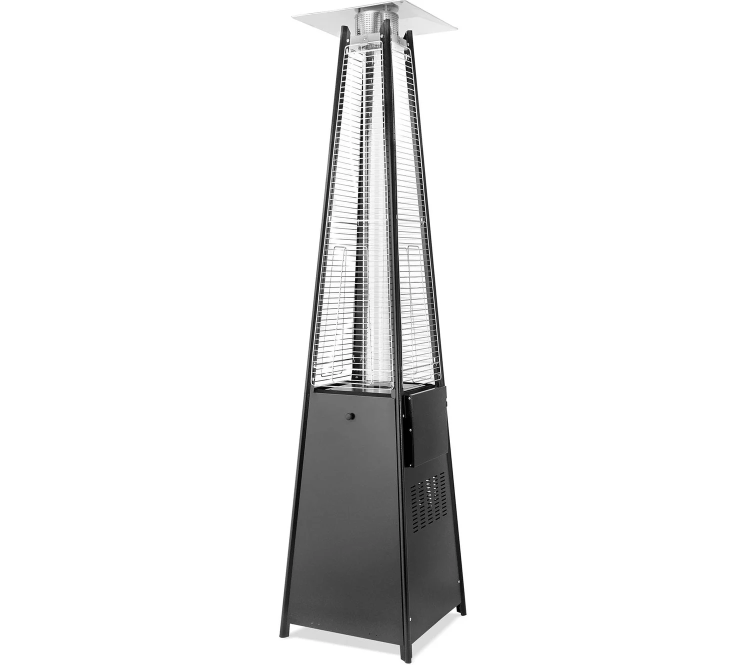 Газовий обігрівач Pyramid Black GRILLI 777415 13 кВт нержавіюча сталь 227х52х52 см чорний