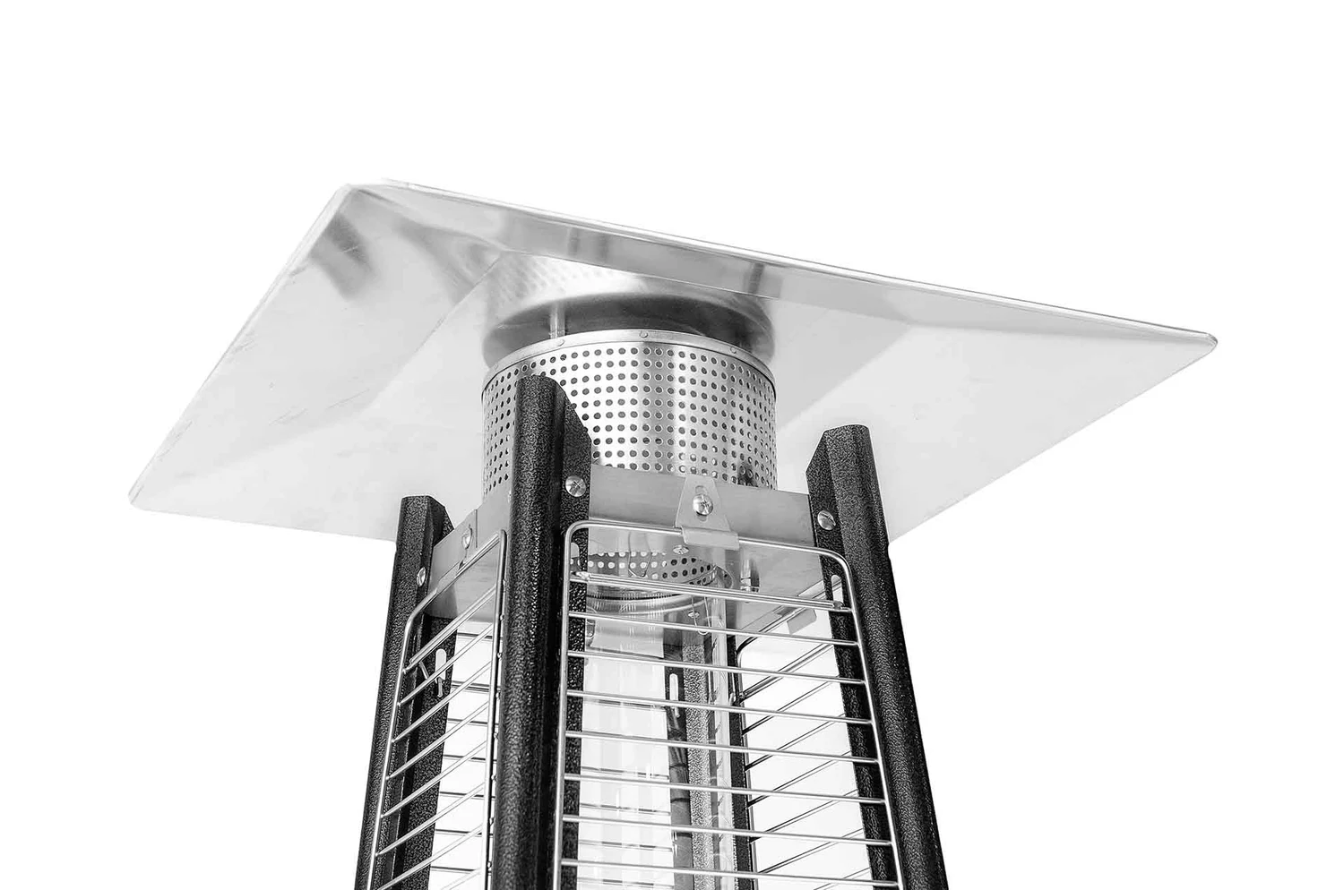 Газовий обігрівач Pyramid Black GRILLI 777415 13 кВт нержавіюча сталь 227х52х52 см чорний