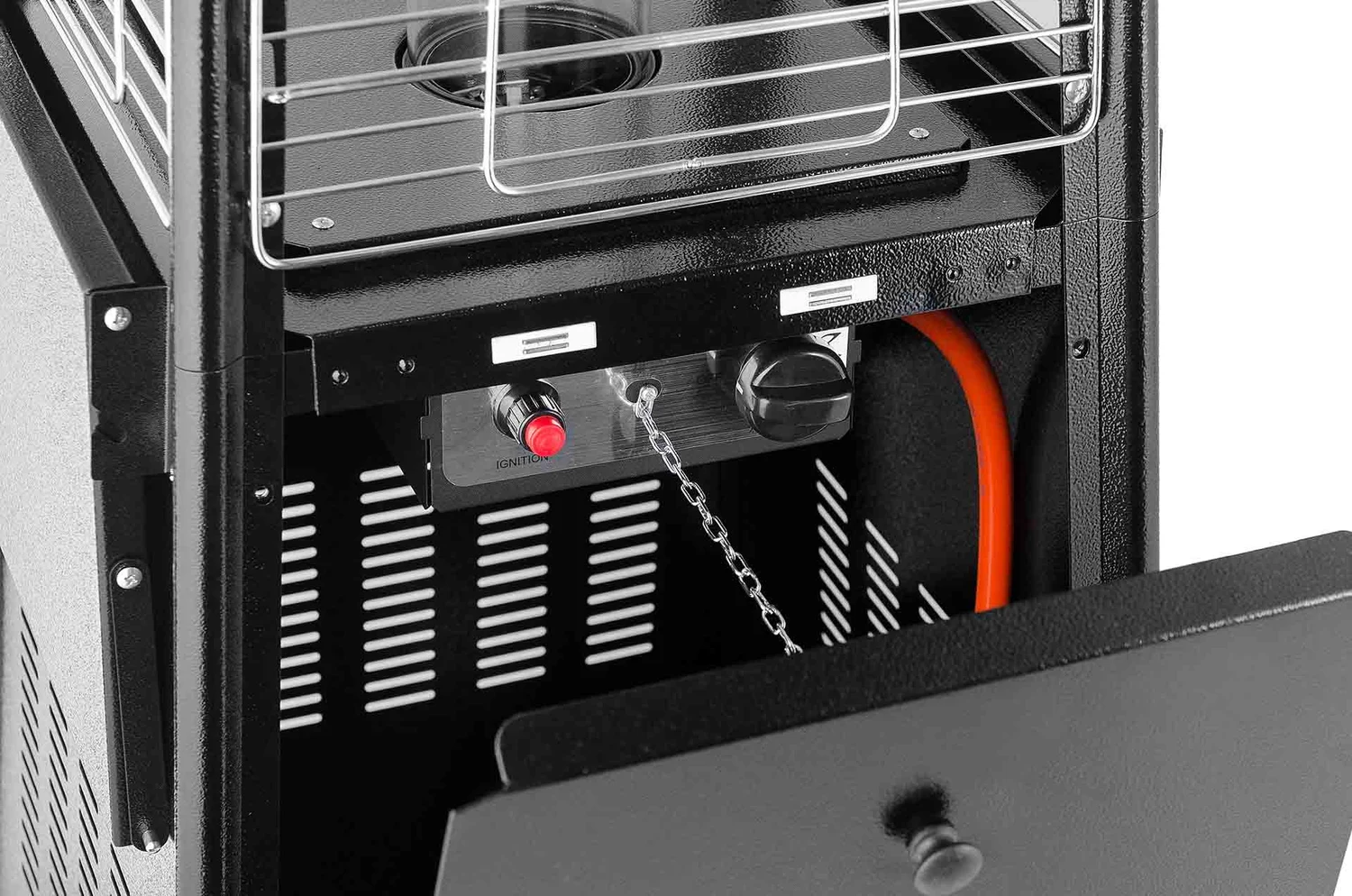 Газовий обігрівач Pyramid Black GRILLI 777415 13 кВт нержавіюча сталь 227х52х52 см чорний