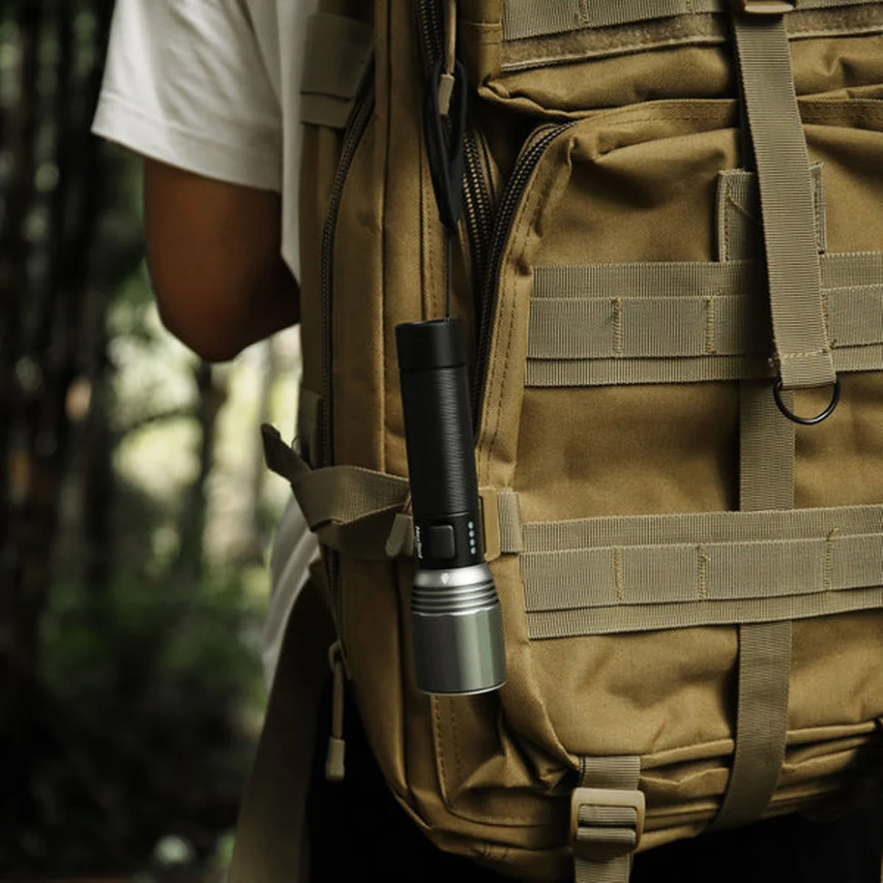 Ручной фонарь NexTool Flashlight T10 2000 лм алюминиевый 152х28х38 мм черный