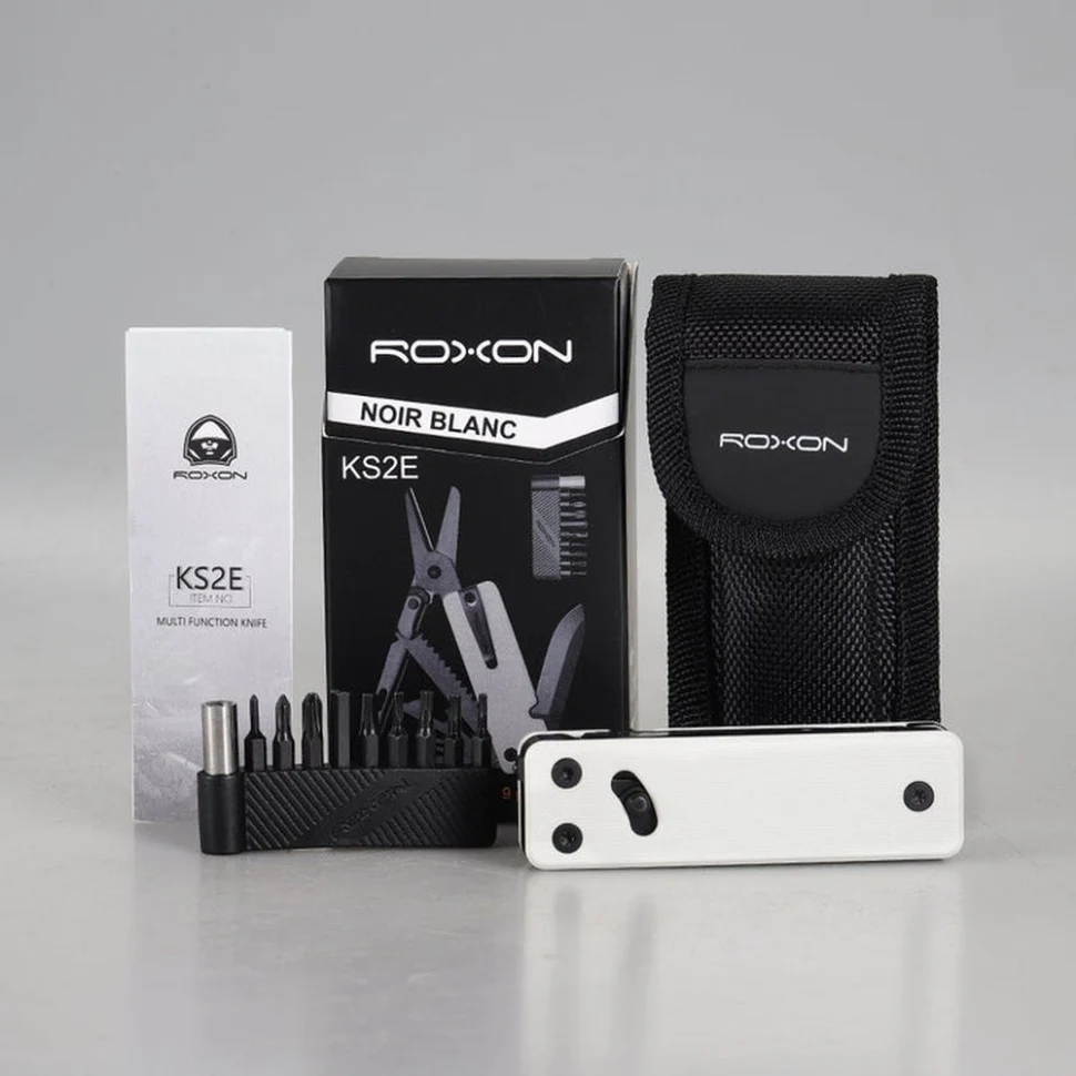 Міні мультитул Roxon KS2E Noir 13 функцій сталь D2 137,5х95х20 мм білий