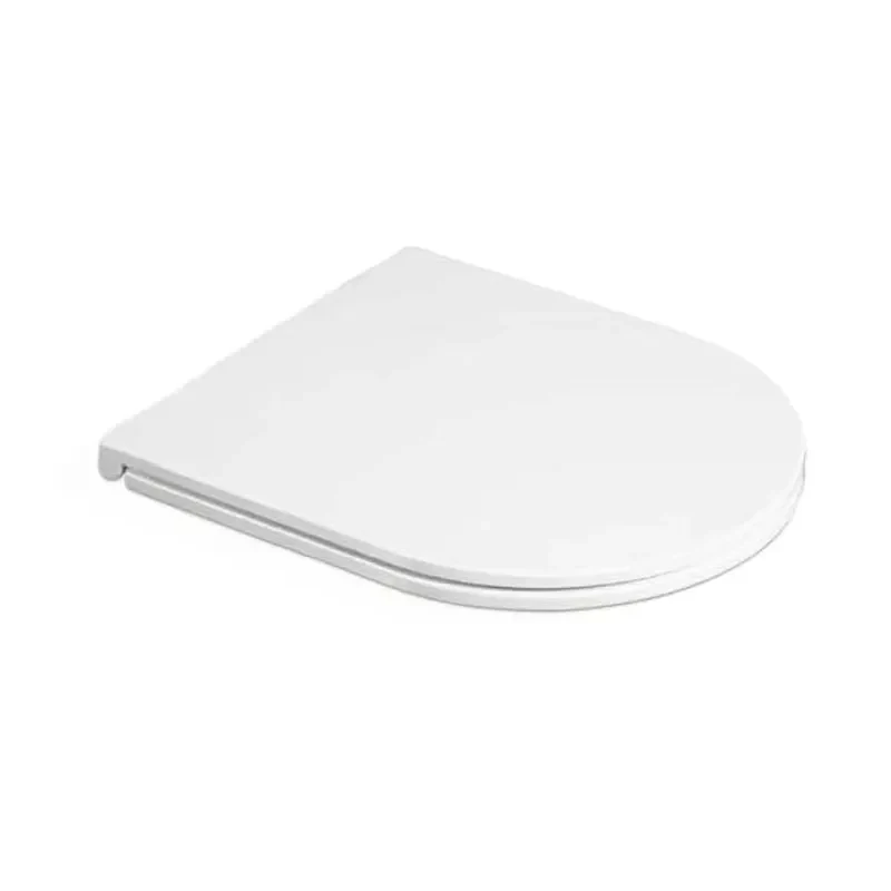 Сидіння для унітазу Mixxus Ellipse-Bevel 430х360х30 мм дюропластове швидкознімне біле з мікроліфтом