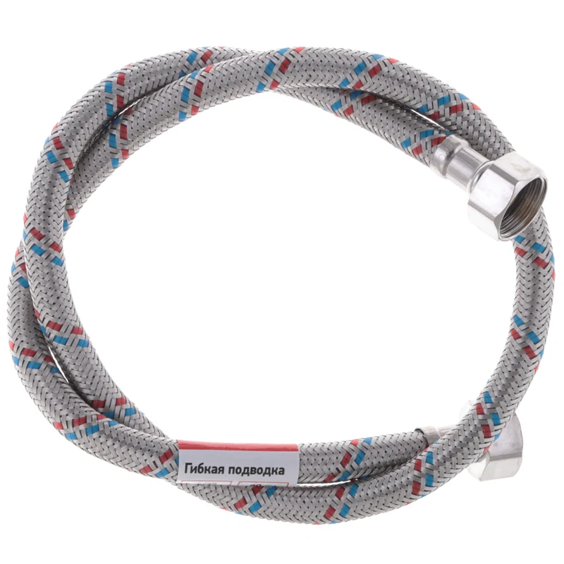 Гнучкий шланг 1/2'' гайка 1/2'' 80 см Нержавіюча сталь Сірий