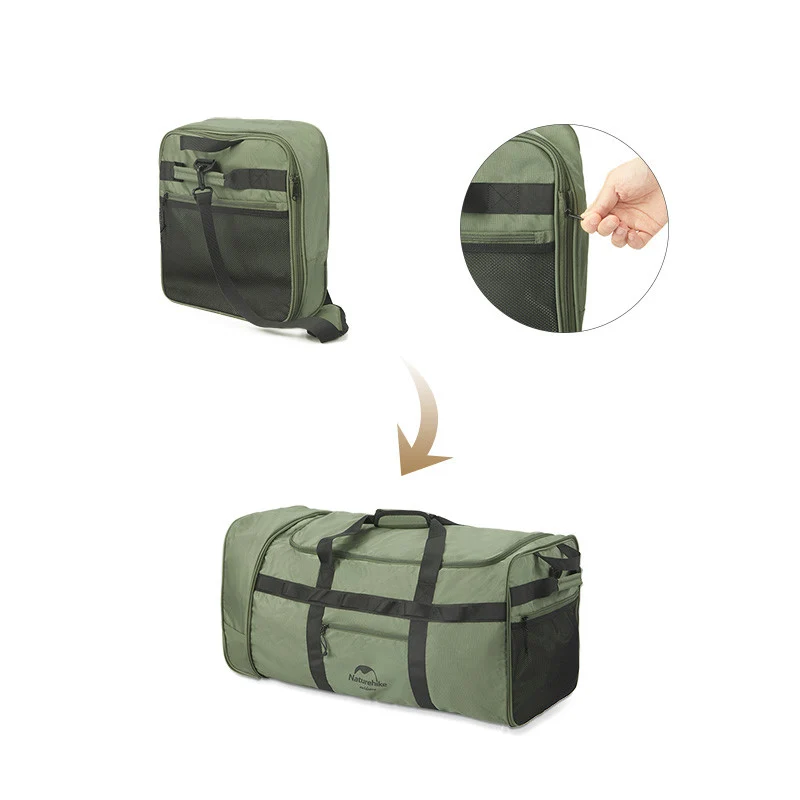Сумка-баул Naturehike NH21LX003 88 л поліестер 72х35х35 см зелена