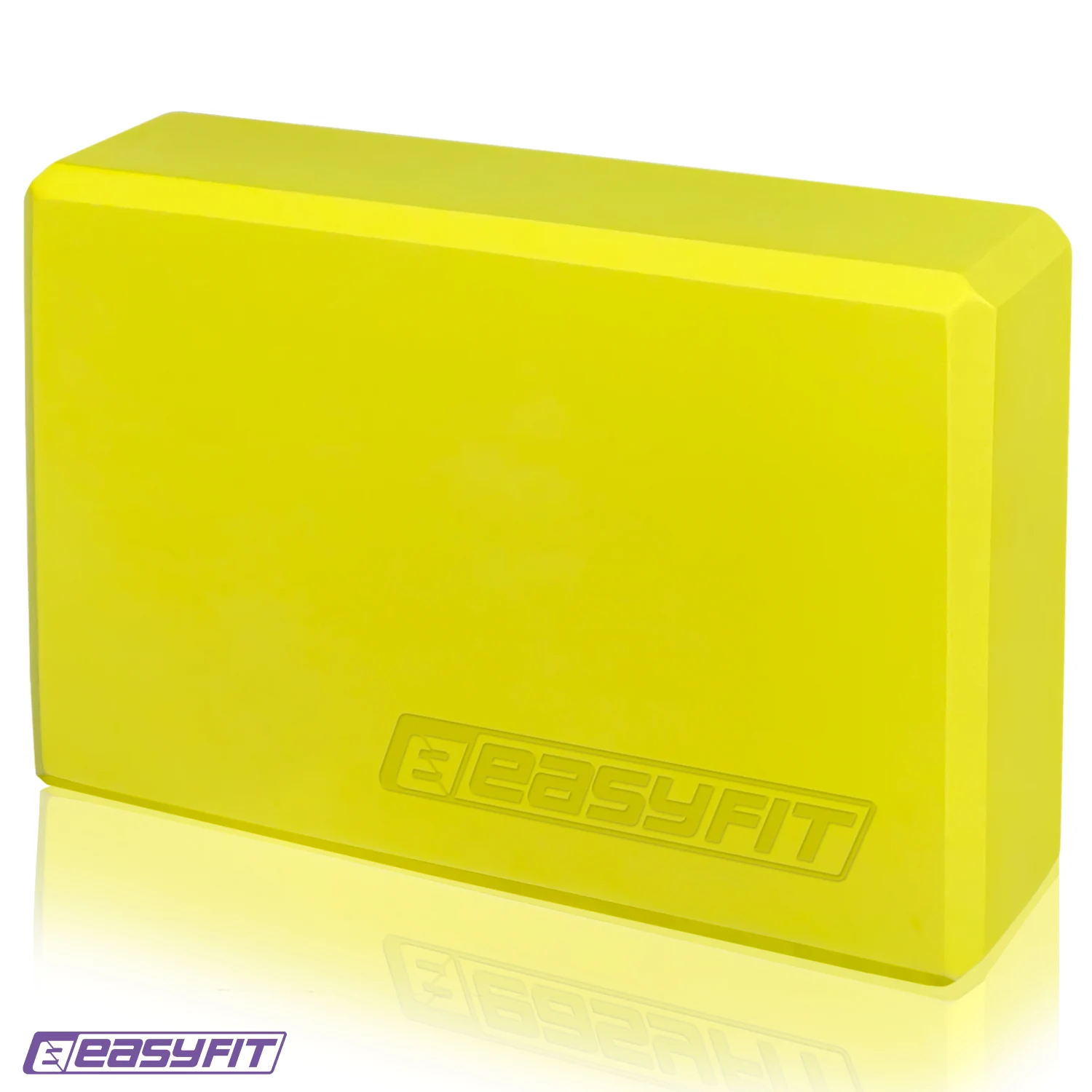Блок для йоги EasyFit EVA 23x15,5x7,5 см гіпоалергенний жовтий