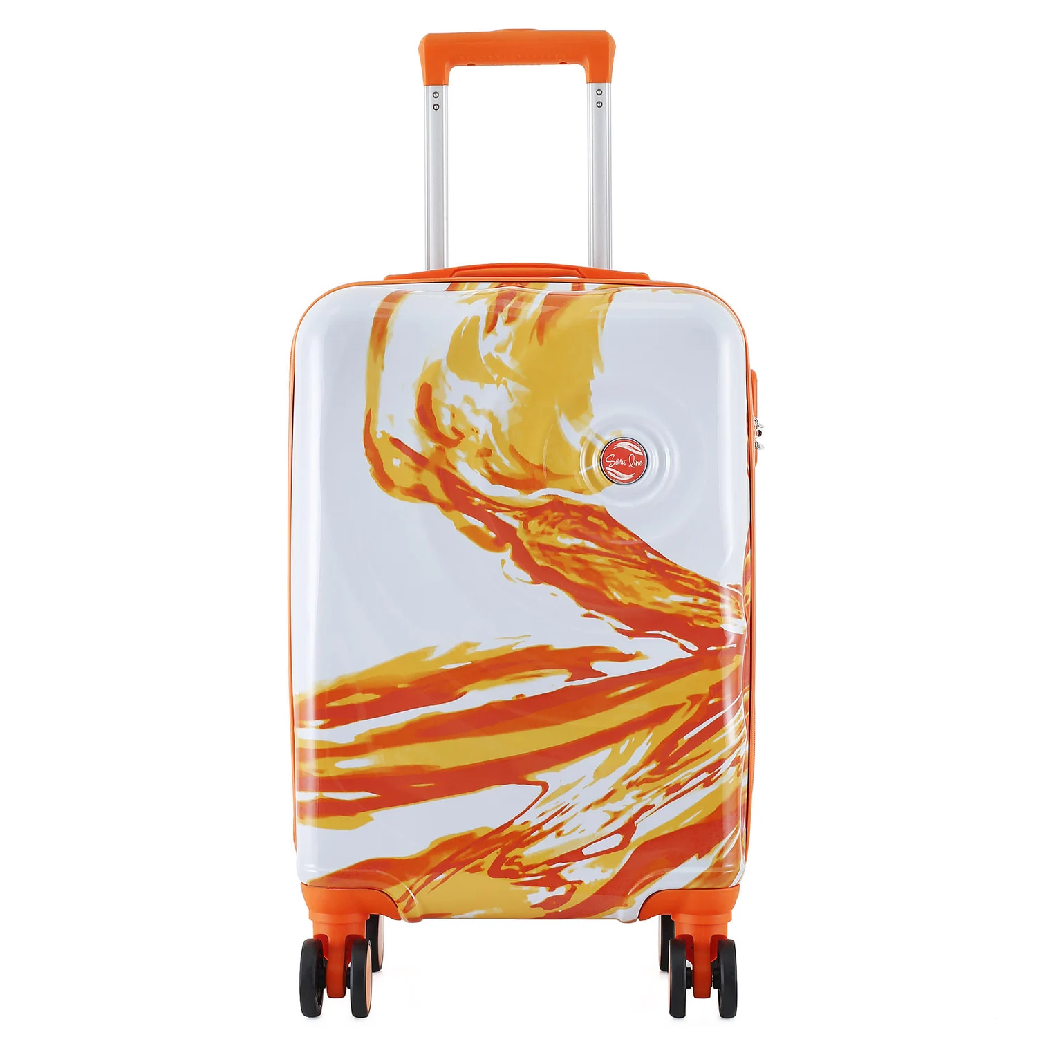Чемодан Semi Line T5655-1 20" 44 л Polycarbonate/ABS-Plastic White/Orange Print