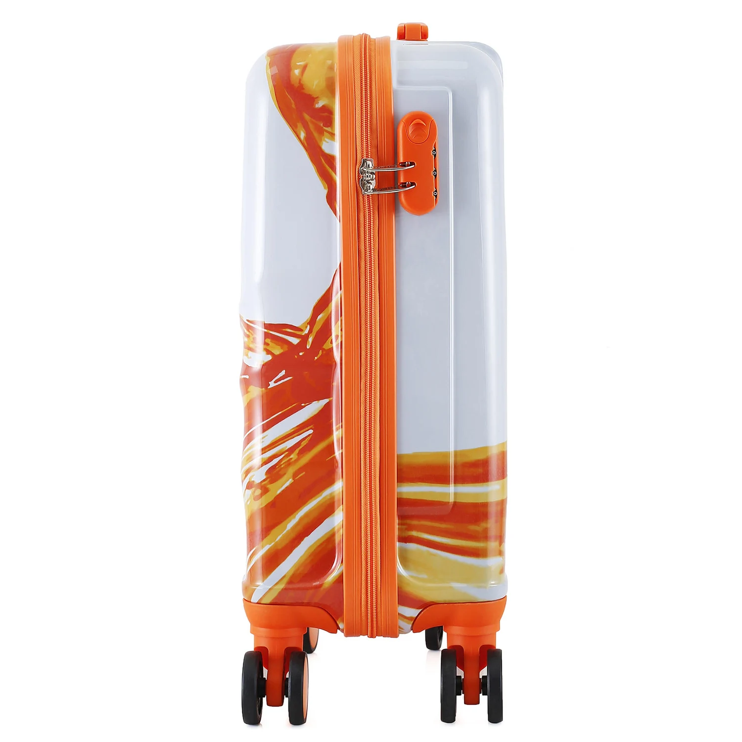 Чемодан Semi Line T5655-1 20" 44 л Polycarbonate/ABS-Plastic White/Orange Print