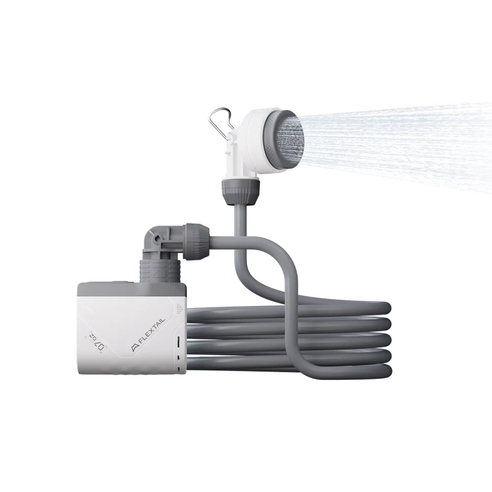 Портативный душ Flextail Tiny Shower с насосом на аккумуляторе 2,2 м пластик белый