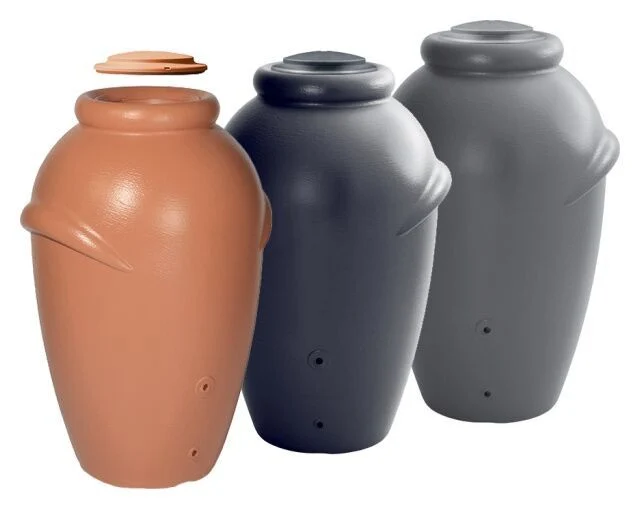 Резервуар для дощової води 210 л HDPE пластик антрацитовий 560x596x1130 мм