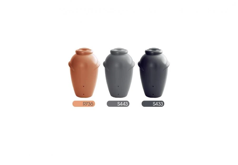 Резервуар для дощової води 210 л HDPE пластик антрацитовий 560x596x1130 мм