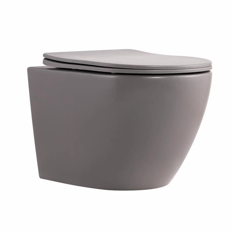 Унітаз підвісний Robin Ultra Quiet 490x365x325 мм кераміка Stone Grey з сидінням Slim Duroplast