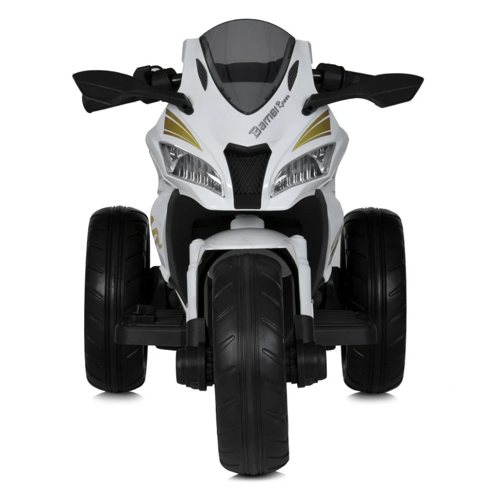 Детский электромобиль мотоцикл M 5806EL-1 для детей 3-8 лет 106х54х68 см экокожа черный