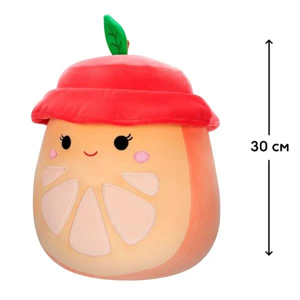 М'яка іграшка Squishmallows Апельсин Оріон 30 см Плюш Оранжевий