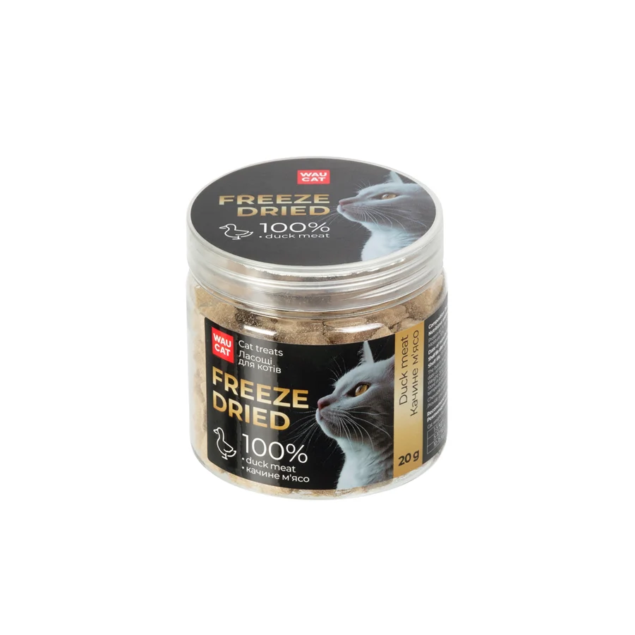 Ласощі для котів WAUCAT Treats Качине м'ясо 20 г натуральний склад
