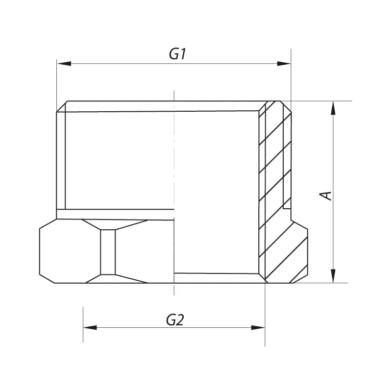 Футорка 1/2"х1" внутрішня-зовнішня хром Koer KF.F0610.chr