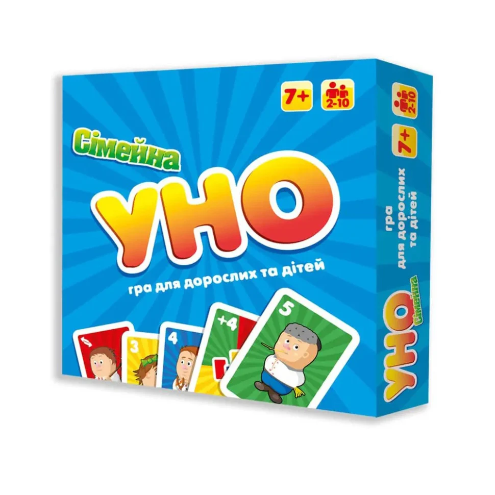 Настольная игра УНА Семейная 2 в 1 для 2-10 игроков картон українська 2 колоди