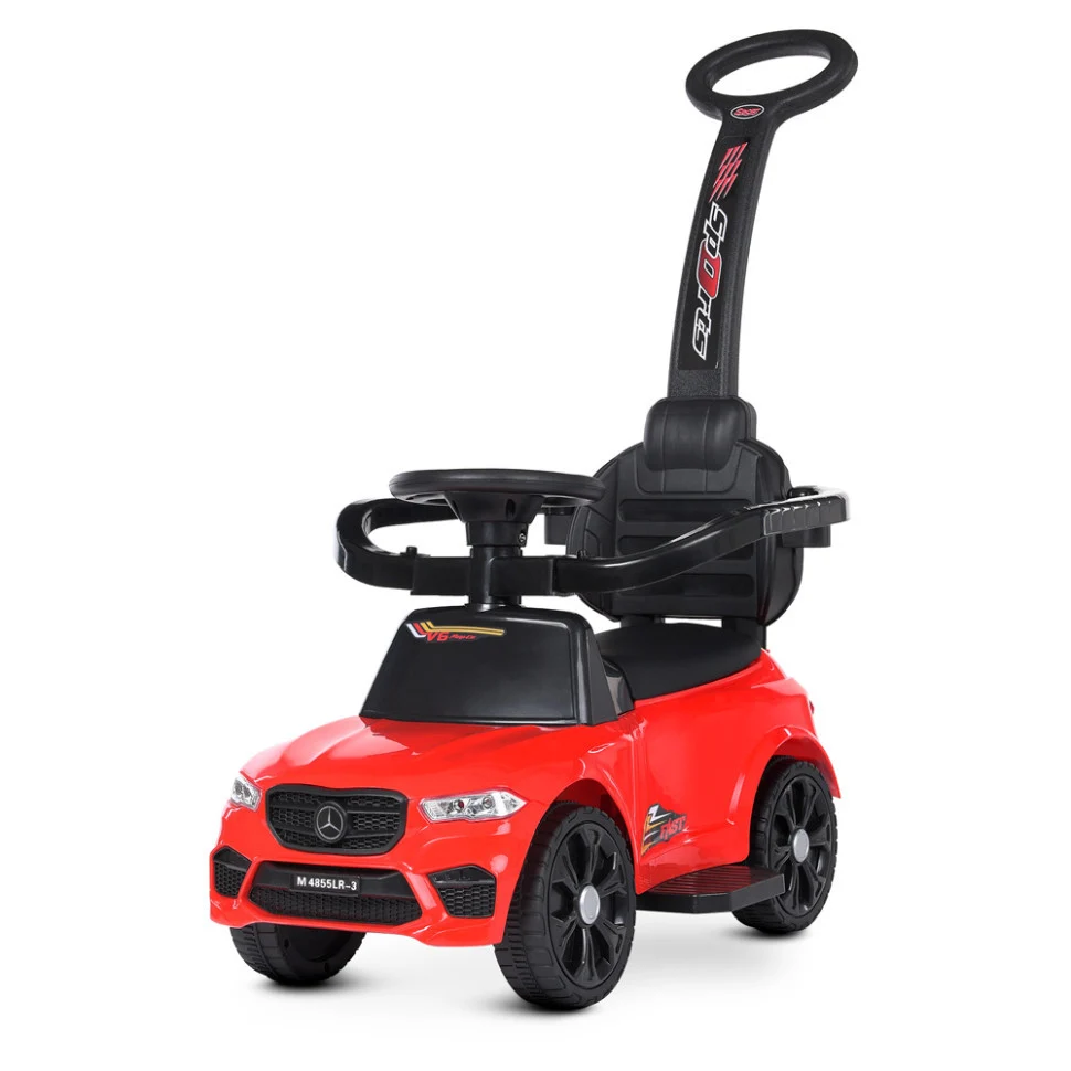 Дитячий електромобіль Bambi M 4855LR-3 2 в 1 червоний 65х30х49 см пластик