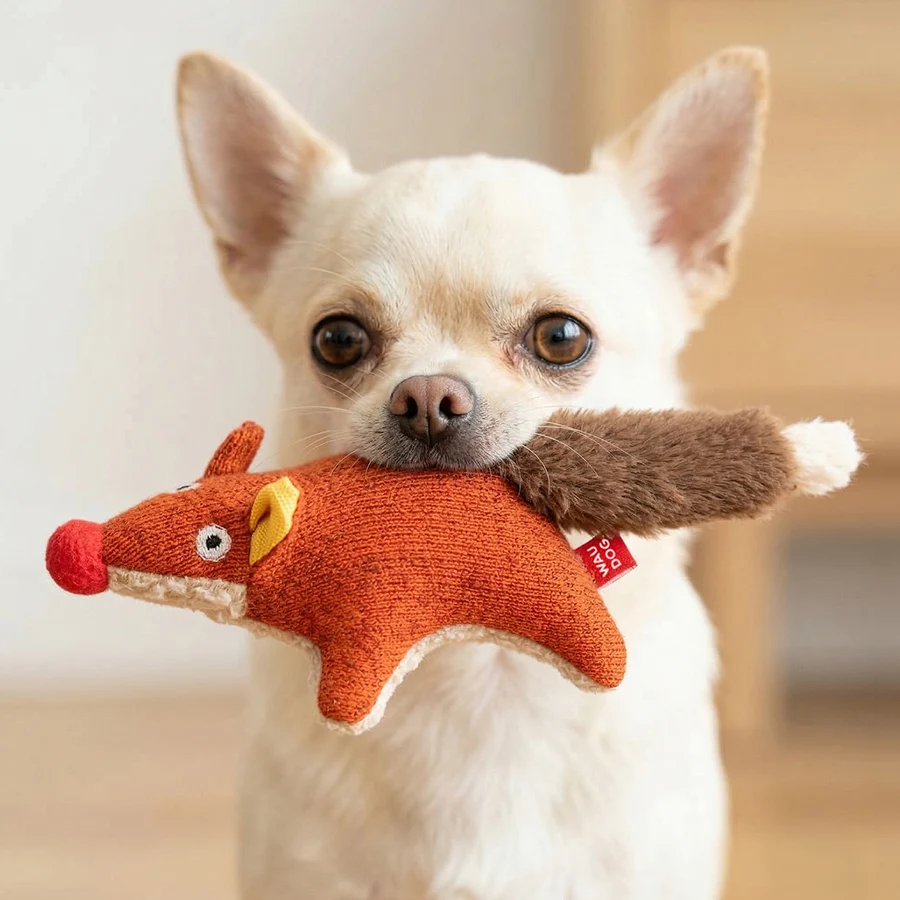 Іграшка для собак WAUDOG Fun Plush Лисиця трикотаж 4х14 см помаранчевий
