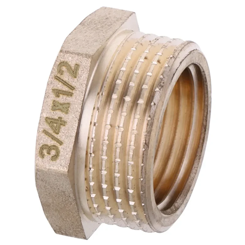 Футорка 1/2" х 3/4" без нікелю внутрішня-зовнішня різьба Koer KF.F0608.WN