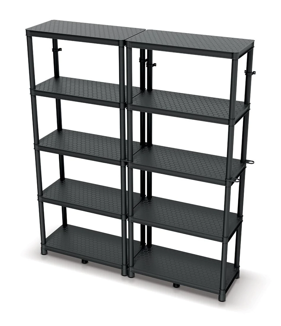 Стелаж 5 полиць Kistenberg STACKARO SOLID KSS75L5 172,5х75х33 см полімерна суміш чорний