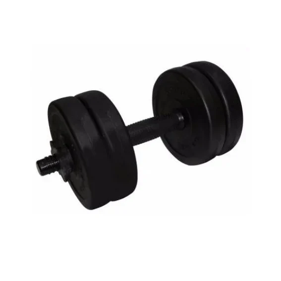 Гантель наборна 5,5 кг кевларобетон пластик ABS чорна Rock pro NE-PL-G-005