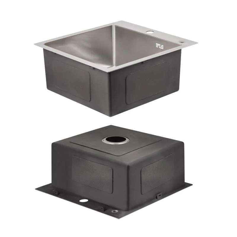 Мийка інтегрована Lidz H5050 3,0/1,0 мм нержавіюча сталь Brushed Steel + Змішувач Aria Grey