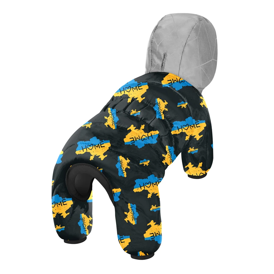 Комбінезон для собак WAUDOG Clothes зимовий зносостійкий M35 59-62 см Патріотичний дизайн