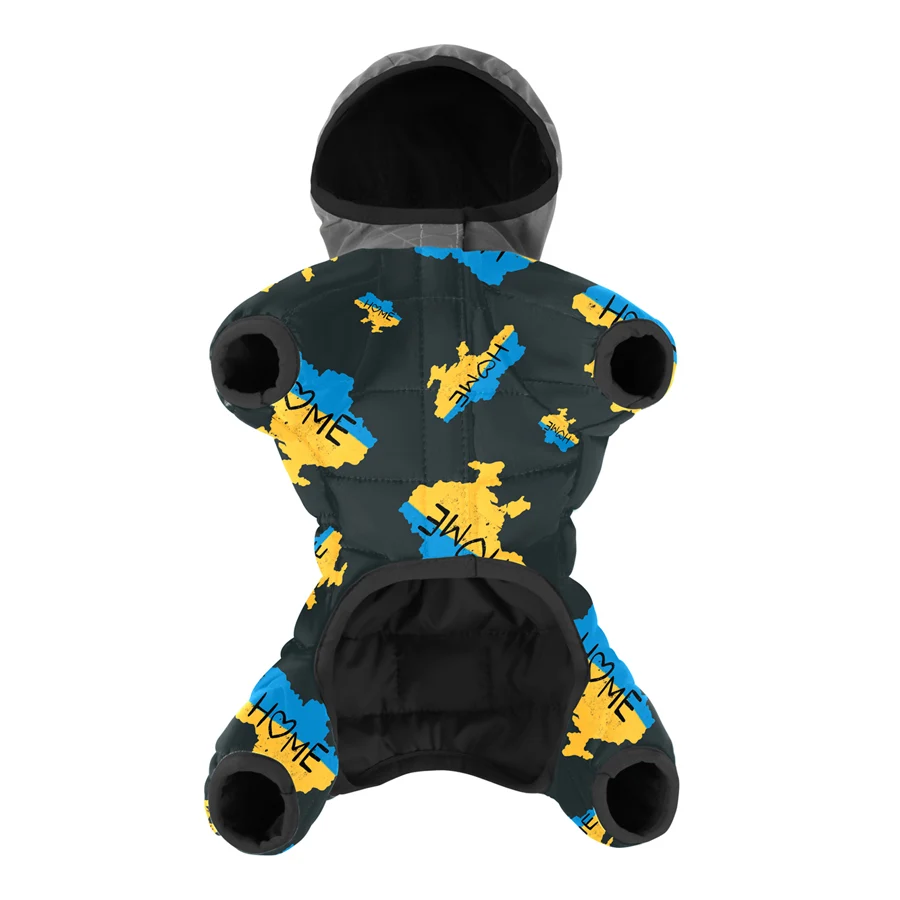 Комбінезон для собак WAUDOG Clothes зимовий зносостійкий M35 59-62 см Патріотичний дизайн