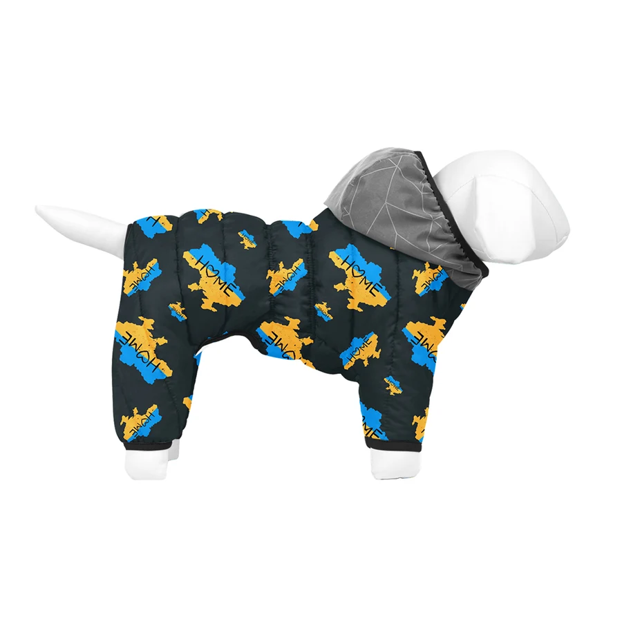 Комбінезон для собак WAUDOG Clothes зимовий зносостійкий M35 59-62 см Патріотичний дизайн