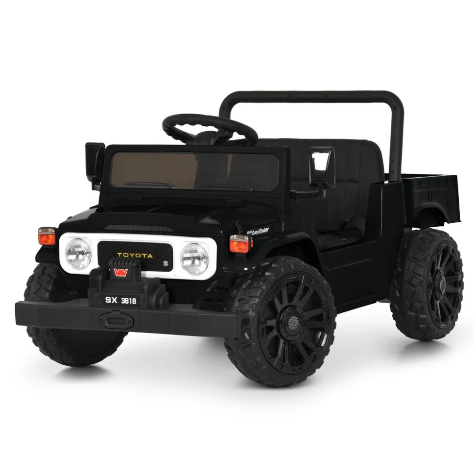 Детский электромобиль Джип M 6308EBLR-2 113x63x57 см екокожа до 50 кг черный
