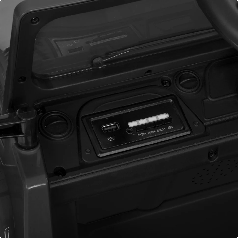 Детский электромобиль Джип M 6308EBLR-2 113x63x57 см екокожа до 50 кг черный