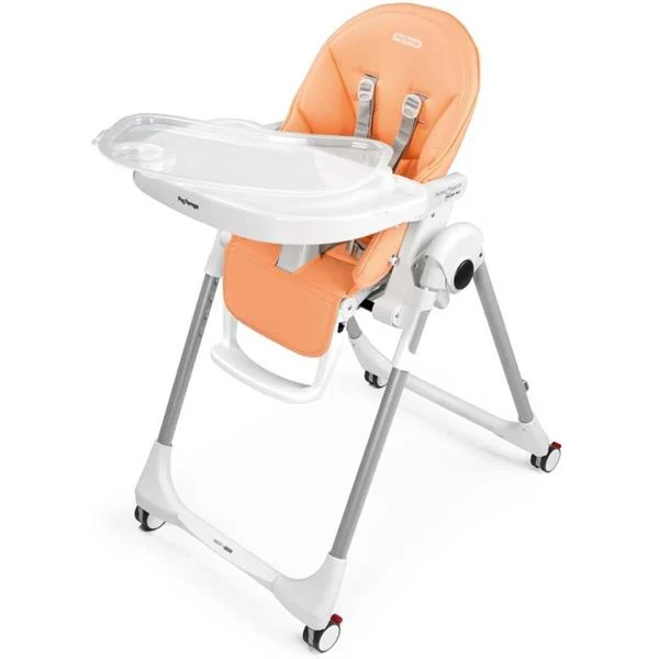 Стільчик для годування Peg-Perego Prima Pappa Follow Me 75,5х55,5х104,5 см метал, пластик, екошкіра персиковий