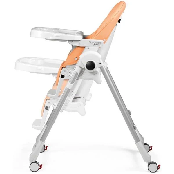 Стільчик для годування Peg-Perego Prima Pappa Follow Me 75,5х55,5х104,5 см метал, пластик, екошкіра персиковий