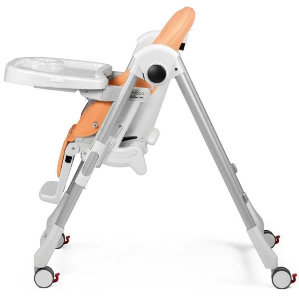 Стільчик для годування Peg-Perego Prima Pappa Follow Me 75,5х55,5х104,5 см метал, пластик, екошкіра персиковий